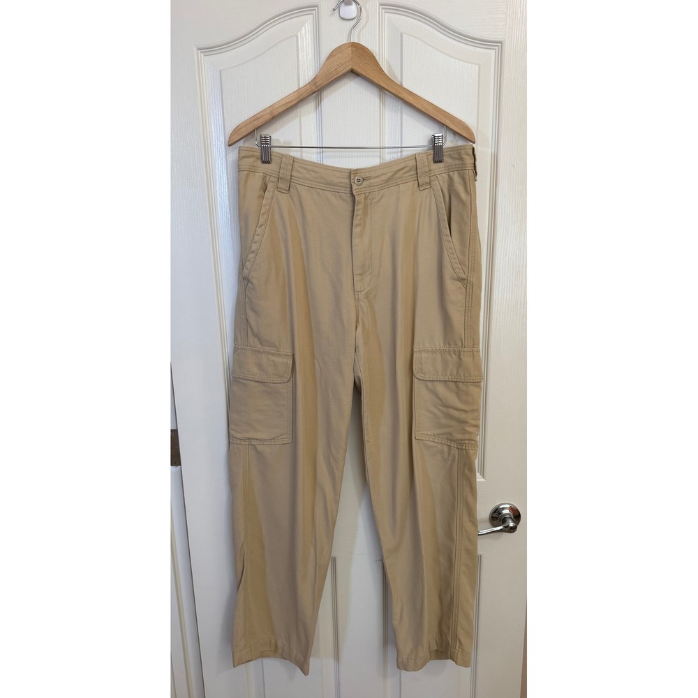 Tommy Bahama Cargo Pants Outdoor Tan Khaki Men's 35x30 Relaxed Fit Utliity